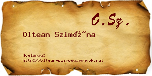 Oltean Szimóna névjegykártya